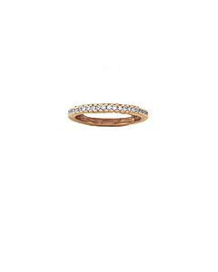 Rose Gold Diamond Stacking Ring, size 6.5