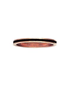 Rose Gold Enamel Guard Ring, size 6.5
