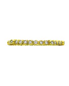 Bezel Set Diamond Guard in Yellow, size 6.5