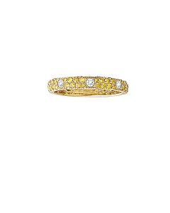 Yellow Diamond Stacking Ring, size 6.5
