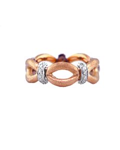 18k Rose Gold Ring with Diamonds