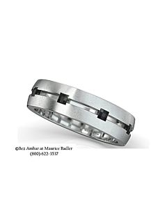 Men's Enhanced Black Diamond Eternity Ring