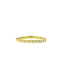 18k Yellow Gold Diamond Ring, size 6.5
