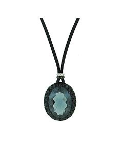Blue Topaz & Black Sapphire Necklace from Ancora