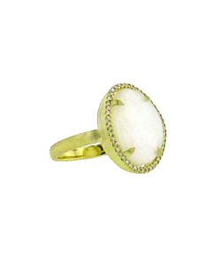 Mini Mother of Pearl Diamond Ring from Di Massima
