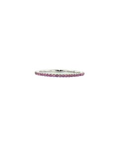 Pink Sapphire Eternity Ring, size 6.5