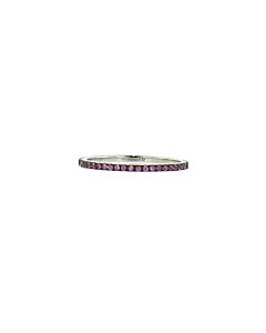 Pink Sapphire Eternity Ring, size 6.5
