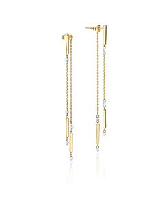 14K Gold & diamond dangling earrings