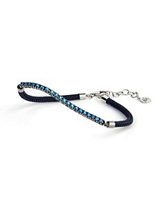 Capri Collection Blue Topaz Bracelet w/Grey Cord
