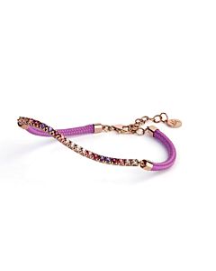 Capri Collection Rose Topaz Bracelet w/Lilac Cord