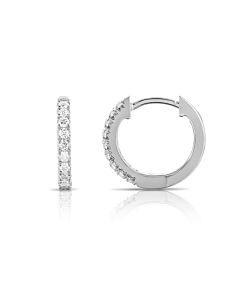 Petite White Gold Hoops