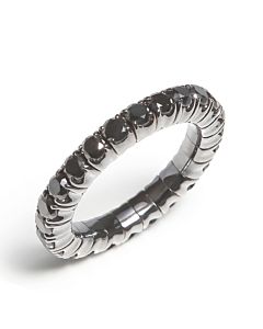 Flexible Enhanced Black Diamond Eternity Ring