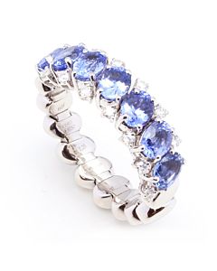 Flexible Sapphire and Diamond Ring