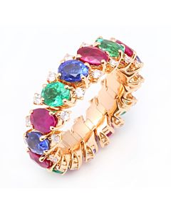 Flexible Multicolor Gemstone Ring