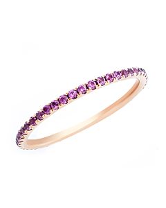 Slender Pink Sapphire Eternity Ring