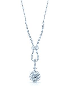 Dangling Diamond Cluster Necklace
