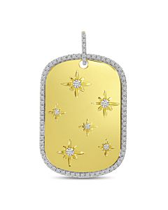 Starburst Dogtag Pendant with Chain