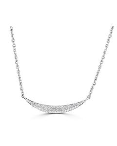 Small Curved Diamond Necklace