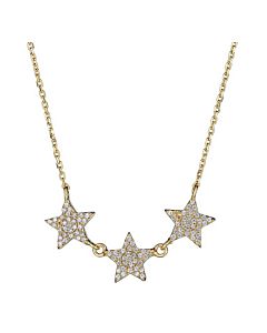 Triple Pave Star Necklace