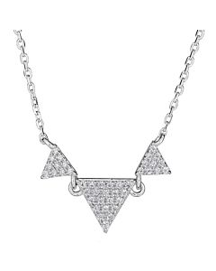 Triple Diamond Triangle Necklace