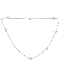 Diamond Circle Station Necklace