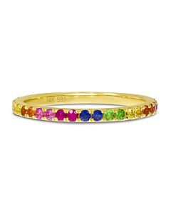 Rainbow Sapphire Stacking Ring