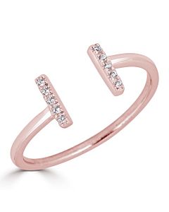Rose Gold Diamond Bar Ring