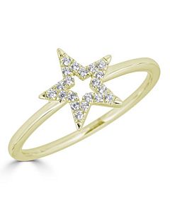 Diamond Star Ring in Yellow