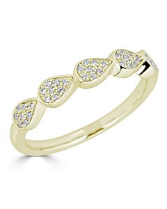 Pear Shaped Diamond Ring in Yellow