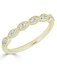 Marquise Shaped Diamond Ring in Yellow