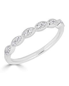Marquise Shaped Diamond Ring in White
