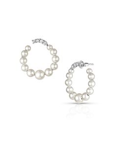 Wraparound Pearl and Diamond Earrings