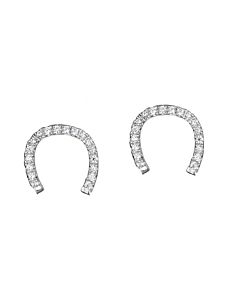 Diamond Horseshoe Stud Earrings