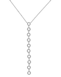 Diamond Circle Drop Necklace