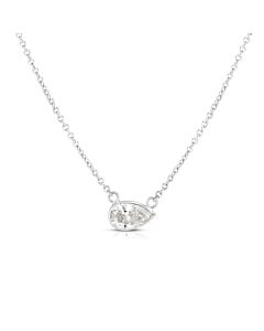 Pear Shaped Solitaire Necklace