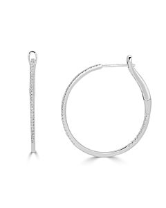 Medium Round in/out diamond hoops