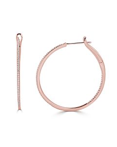 Large Round in/out diamond hoops