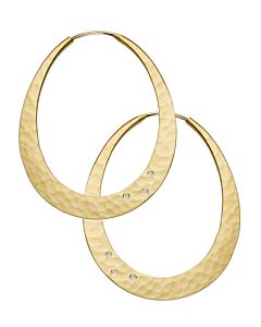 Oval Eclipse Earrings with Diamonds