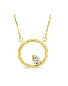 Diamond Accented Circle Necklace