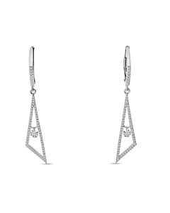 Angular Dangling Diamond Earrings