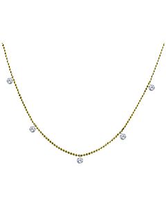 5 Stone Pierced Diamond Necklace