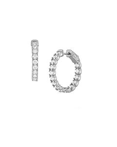 2.95 ct diamond hoop earrings