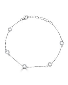 Chain bracelet with Diamond Circles
