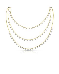 Amazing Triple Strand Diamond Necklace