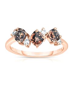 Curved Cognac Diamond Ring