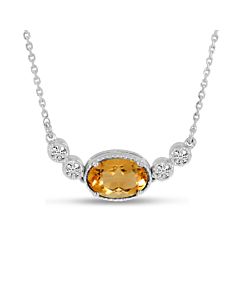 Gemstone and Diamond Necklaces in White Gold