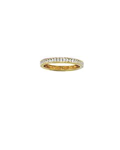 Set of Yellow Gold Diamond Guard Rings, size 6.5